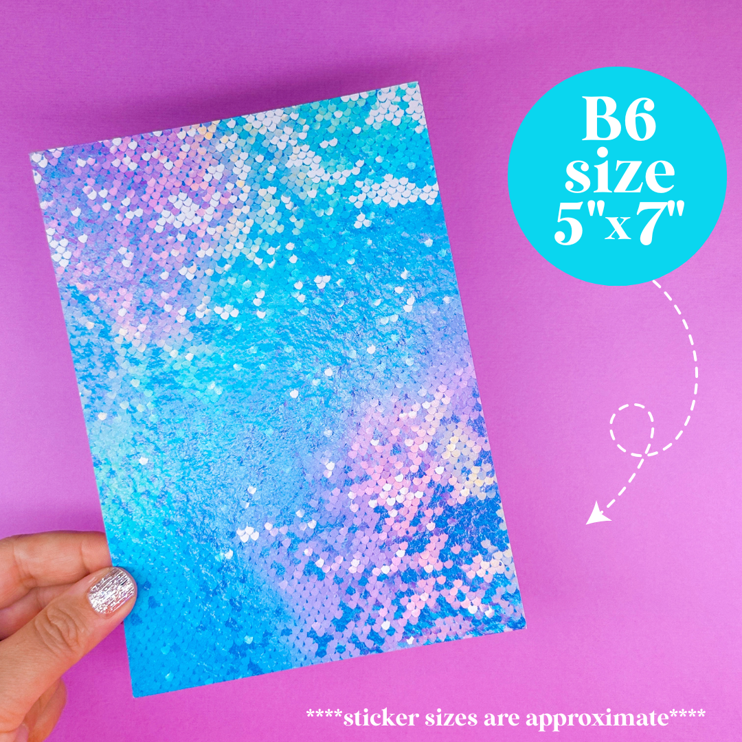 Journaling Paper Sticker - 5x7 Full Page Background Stickers (Iridescent)