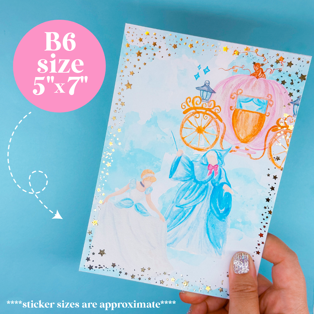 *LIMITED TIME ONLY* FOILED 5x7 Full Page Sticker - Cinderella