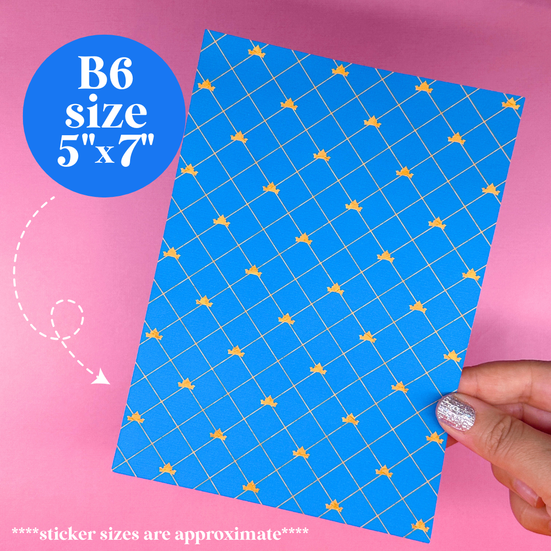 Journaling Paper Sticker - 5x7 Full Page Background Stickers (Fantasyland)
