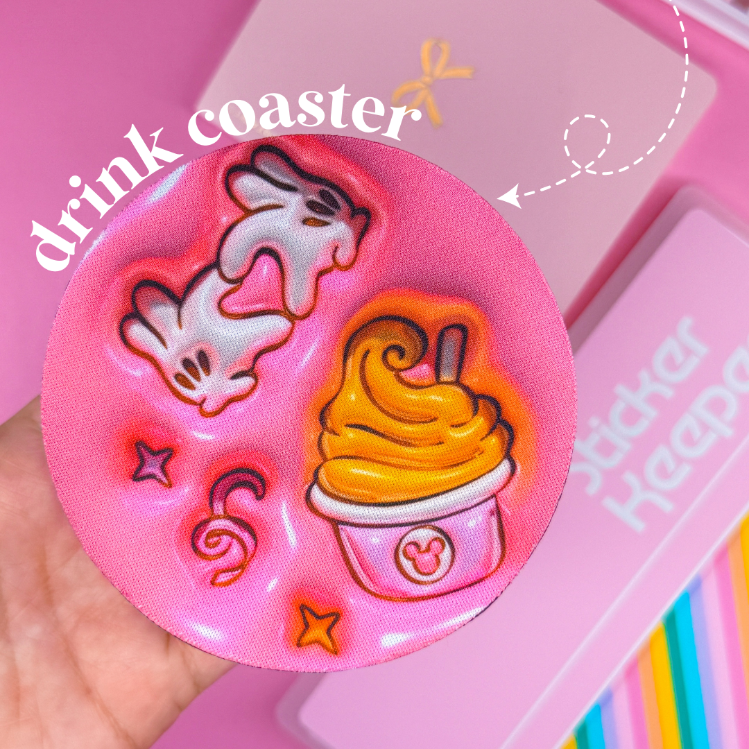 Drink Coaster - 3D Love & Pineapple Whip