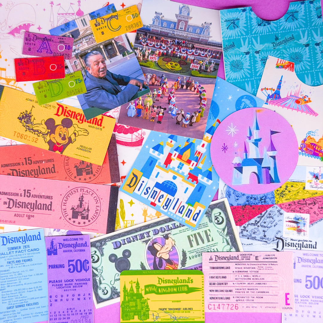 STICKER SCRAP PACK - Vintage Rainbow Disneyland