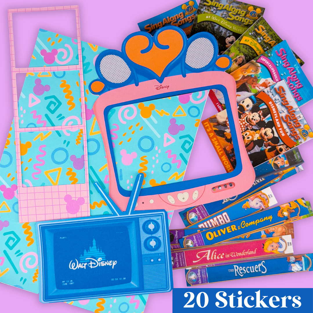 STICKER SCRAP PACK - Mini Retro Magic VHS