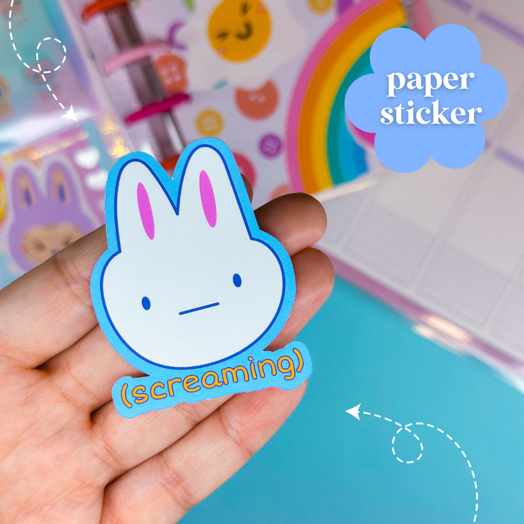 Journaling Paper Sticker - Funny Bunny