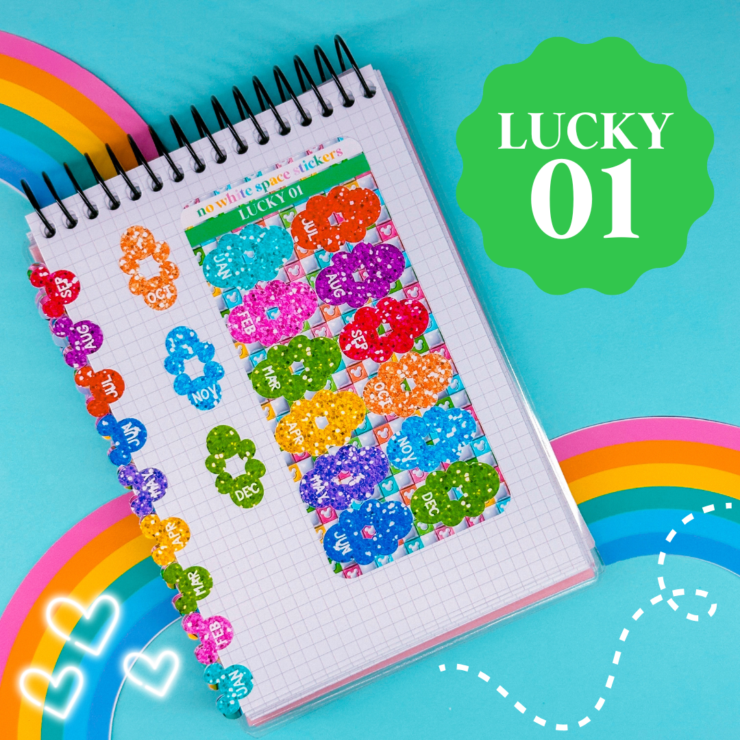 Miniature Paper Mouse Tabs (0.5") - Fold Over Page Tabs (Lucky 2025)