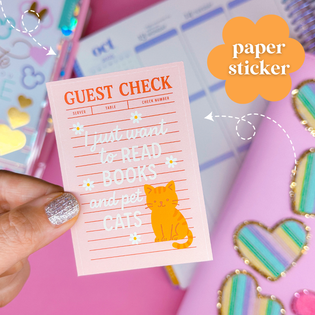 Journaling Paper Sticker - MORE! GUEST CHECKS