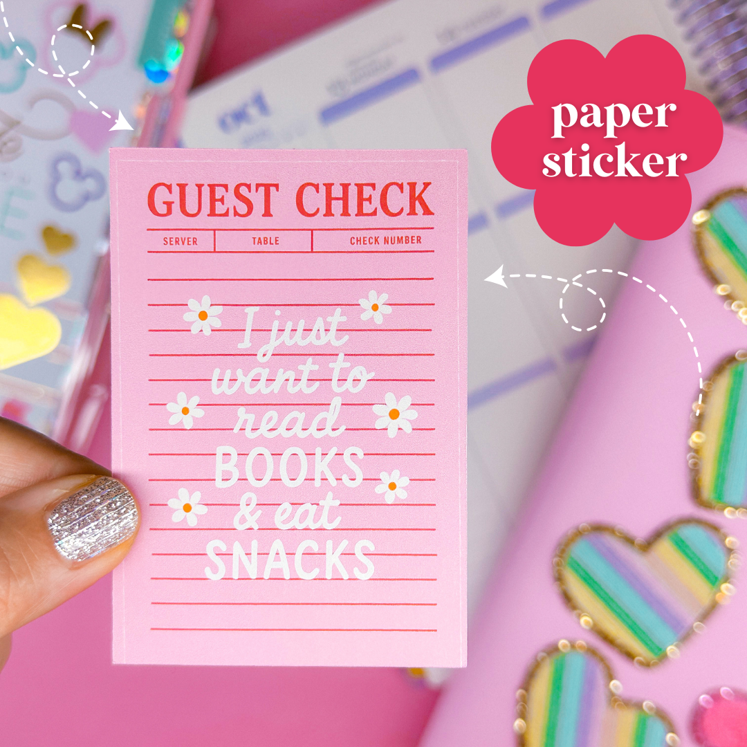 Journaling Paper Sticker - MORE! GUEST CHECKS