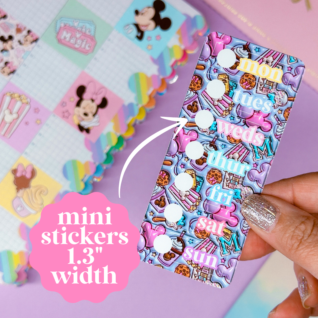 Mini Planner Stickers (Hobonichi Cousin 1.3") - 3D Snack Queens