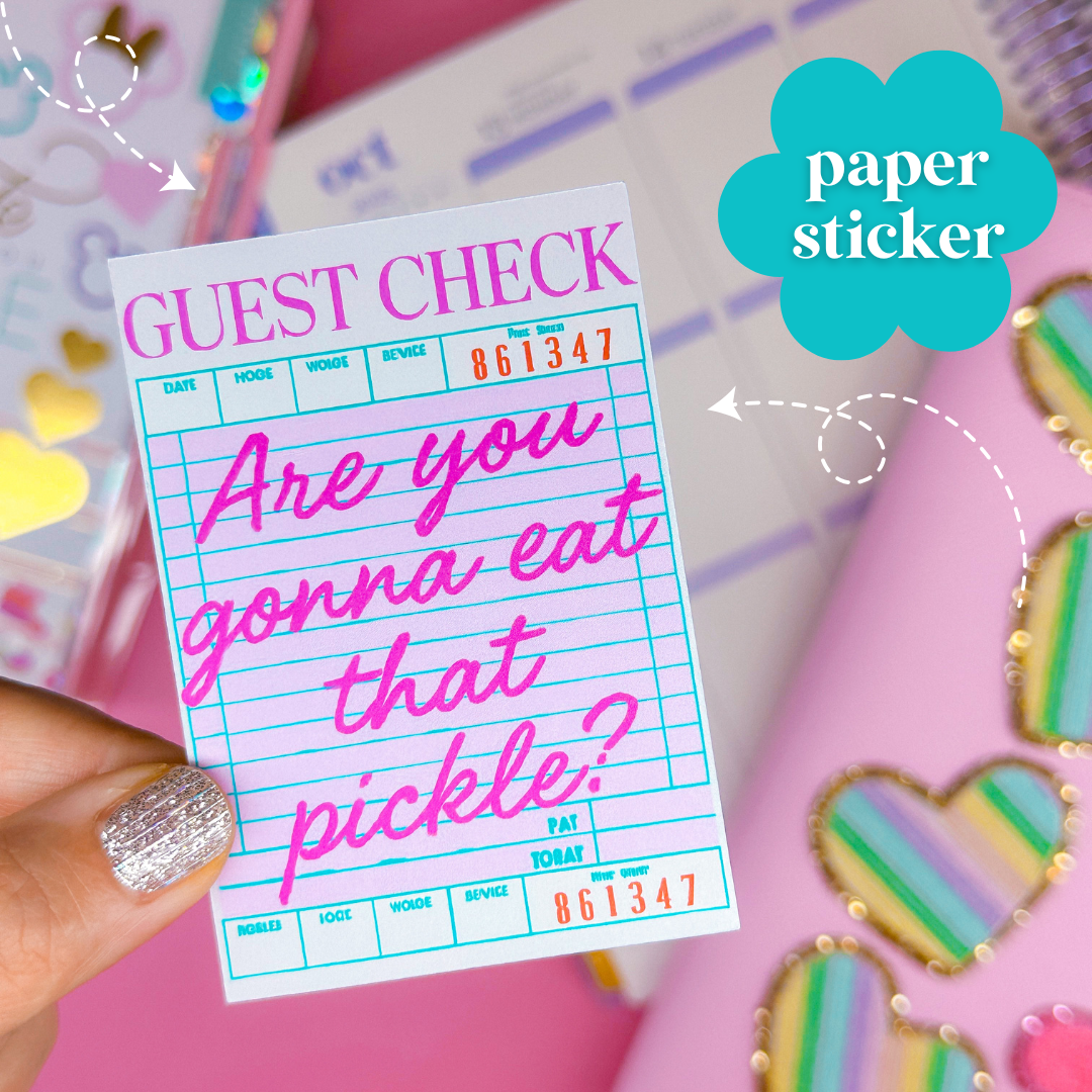 Journaling Paper Sticker - MORE! GUEST CHECKS