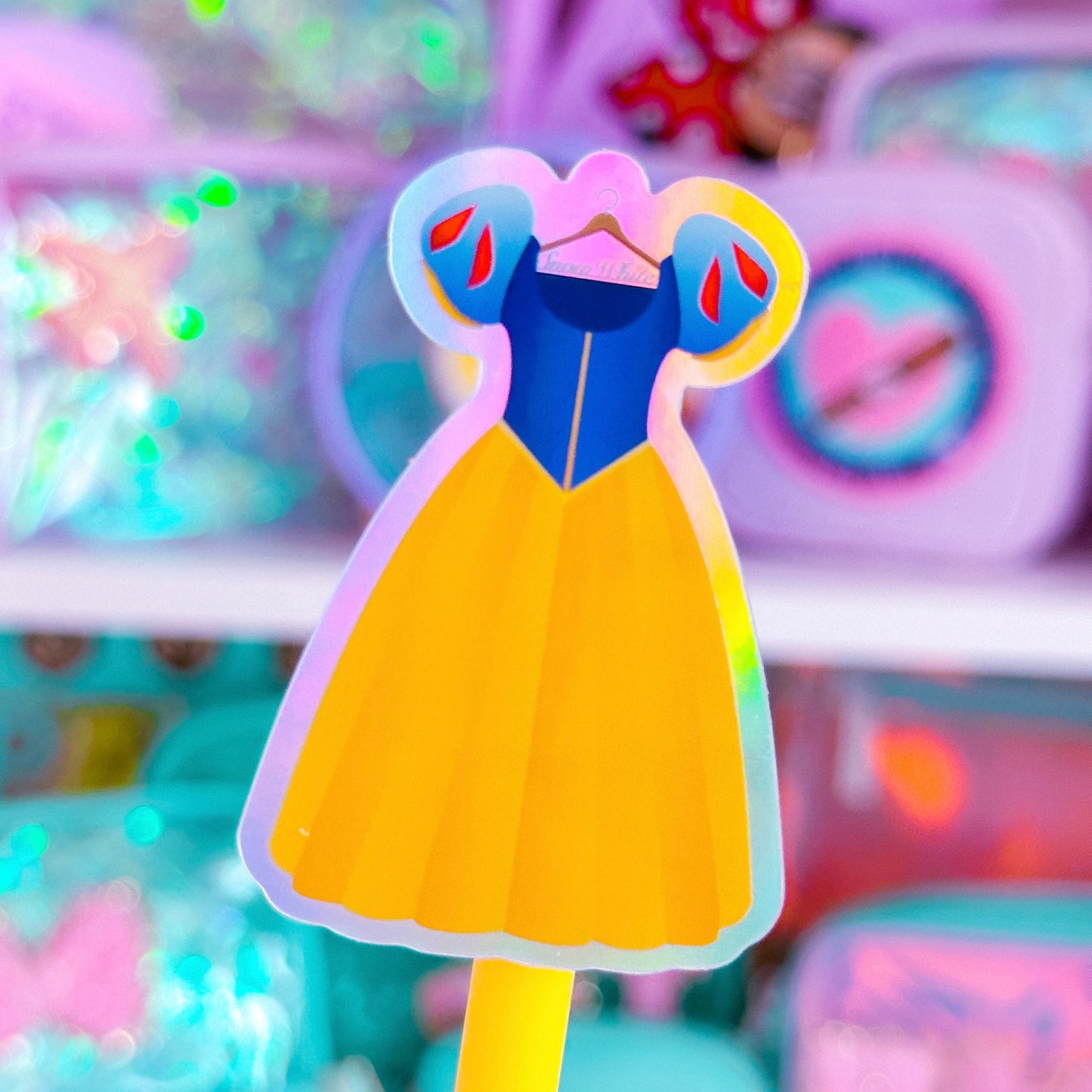 Waterproof Sticker - (Snow White) White Dress