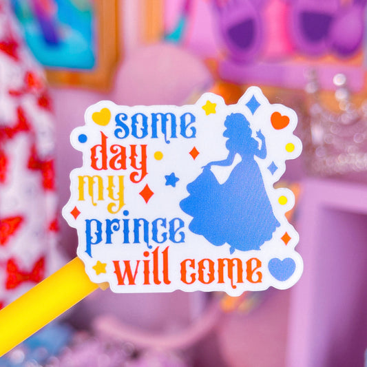 Waterproof Sticker - (Snow White) Some Day My Prince Will Come
