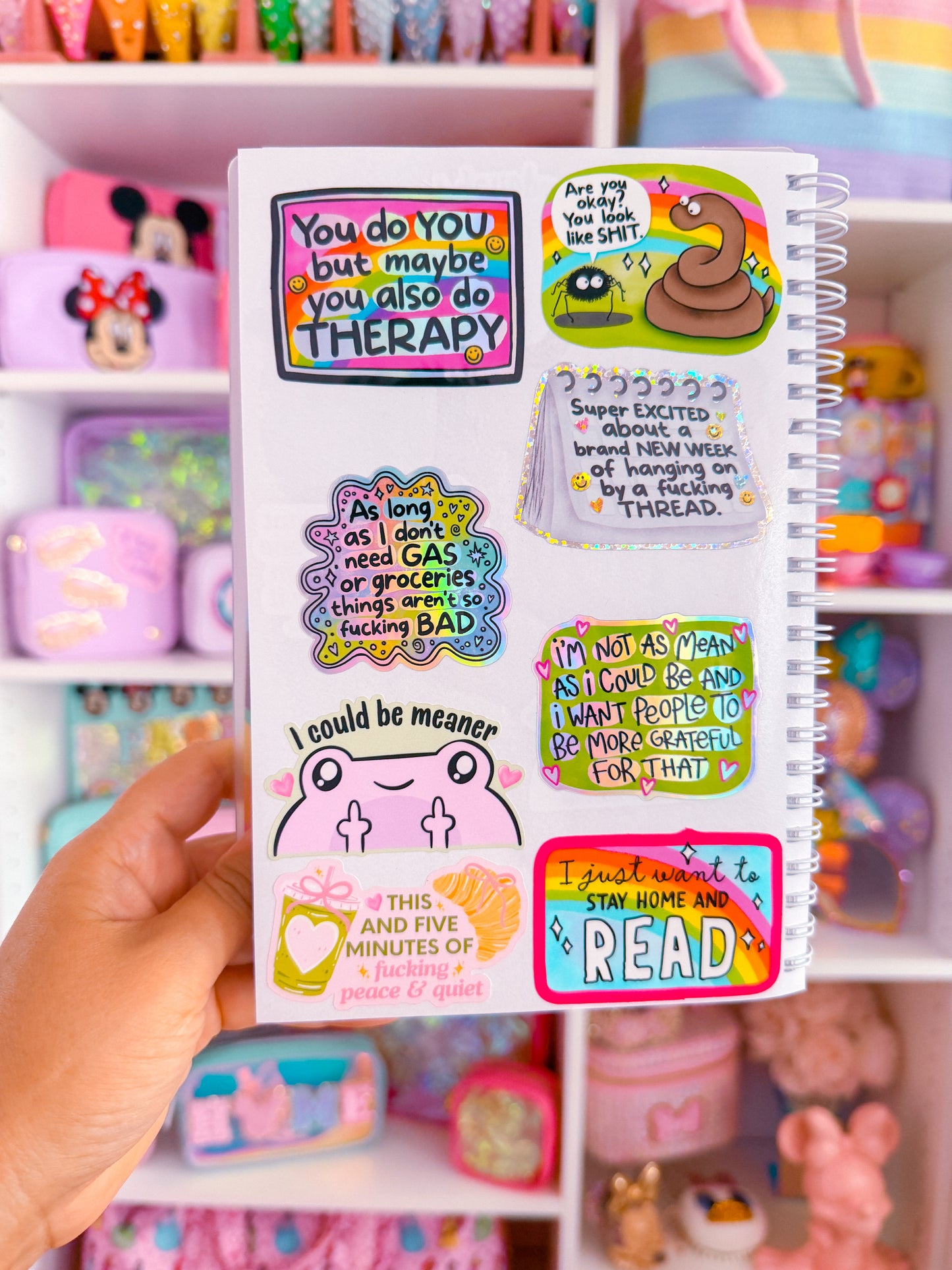 Waterproof Sticker - Peace & Quiet Coquette