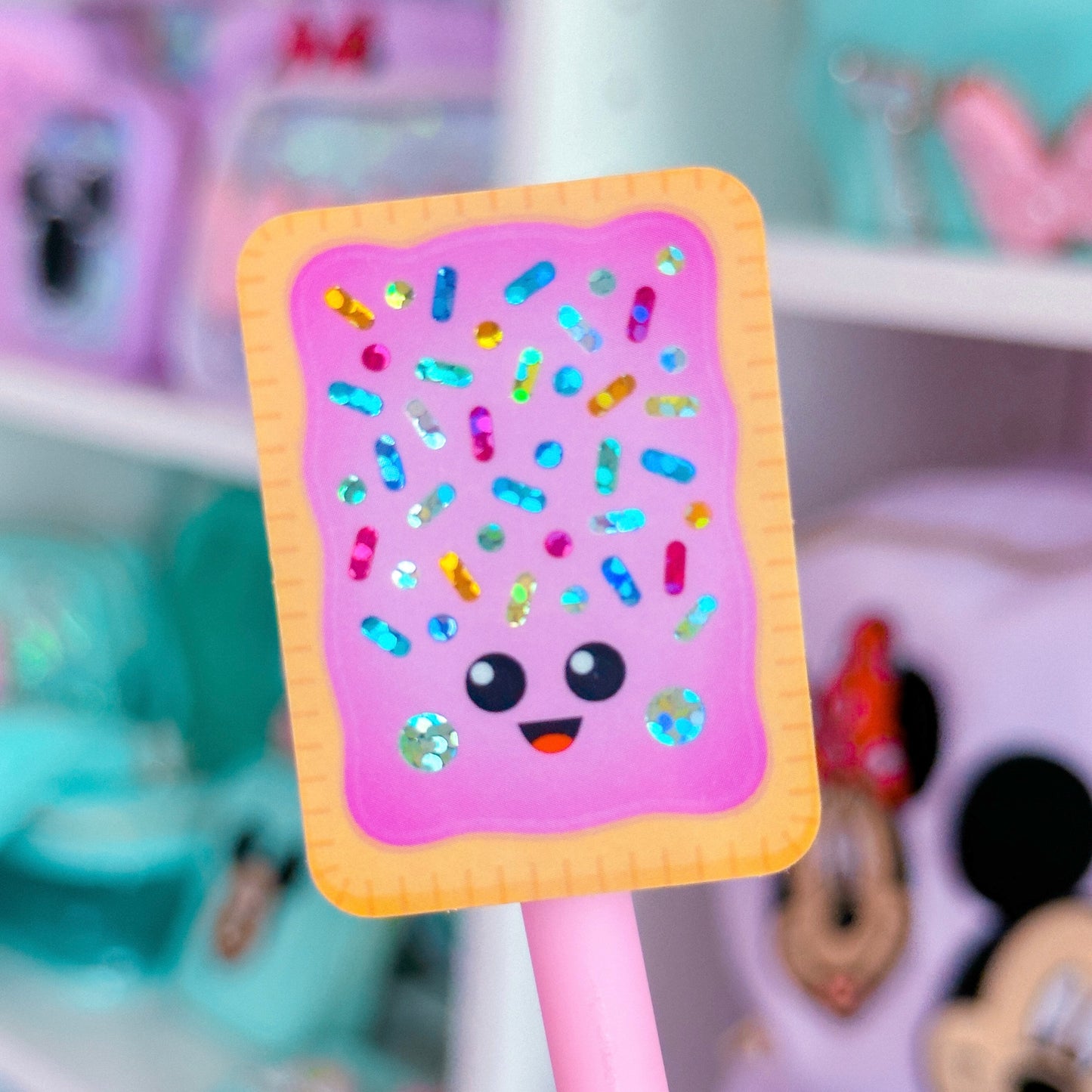 Glitter Waterproof Sticker - Toaster Tart