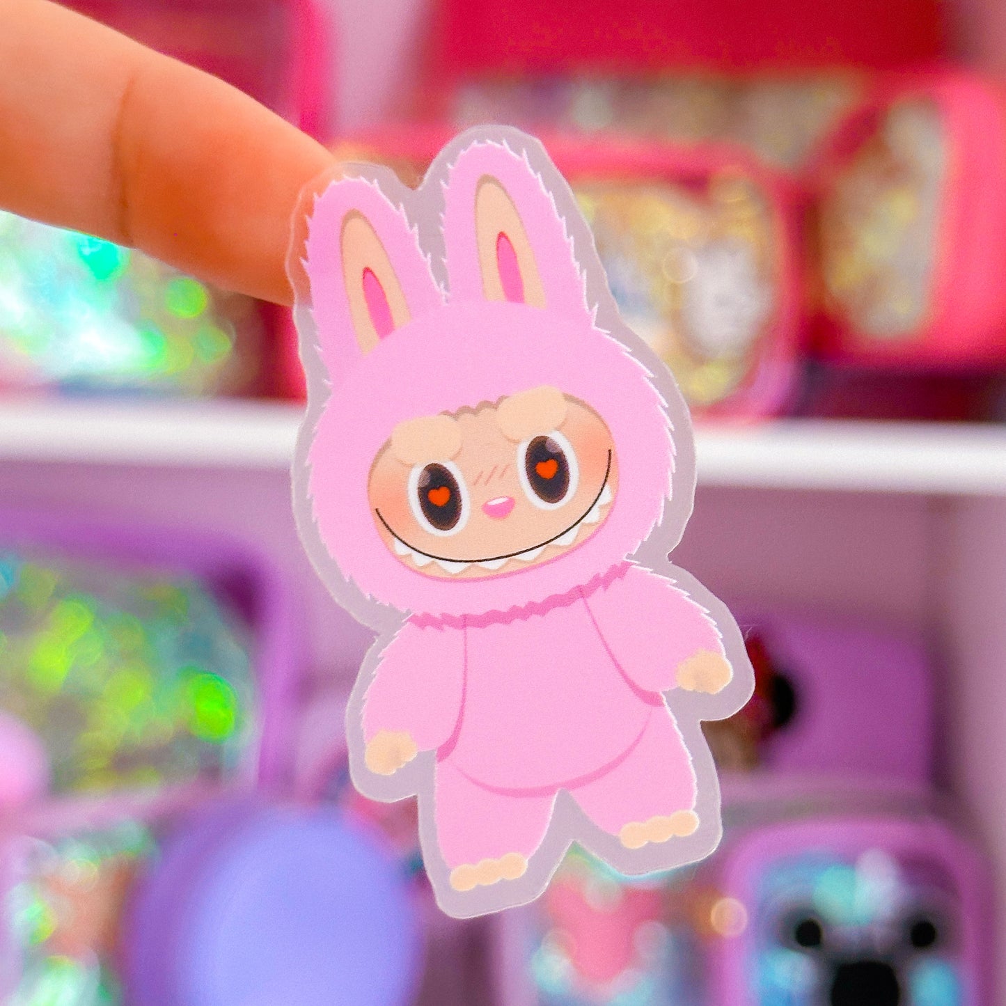 Waterproof Sticker - Lil' Pink Bubu Monster