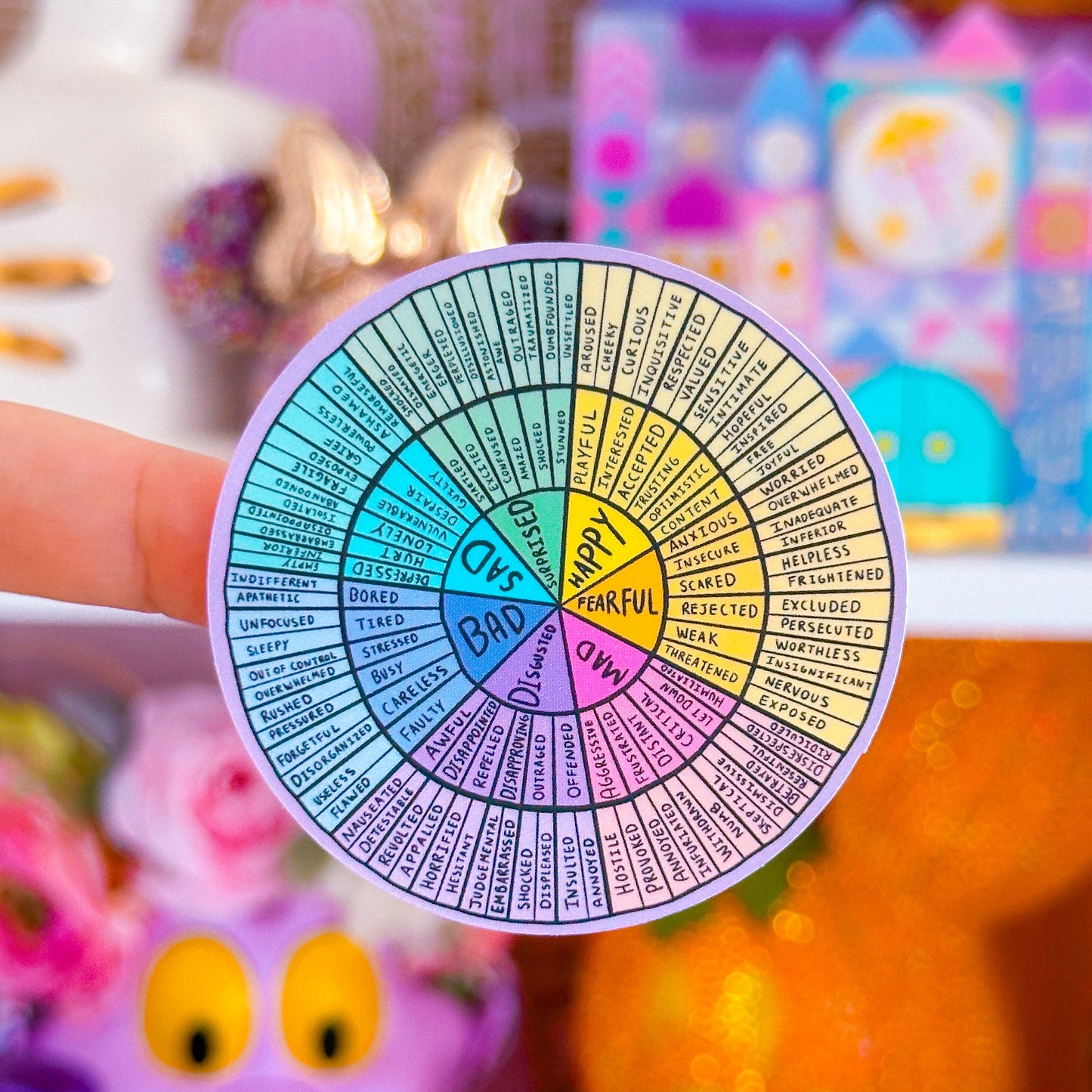 Waterproof Sticker - Feelings Wheel