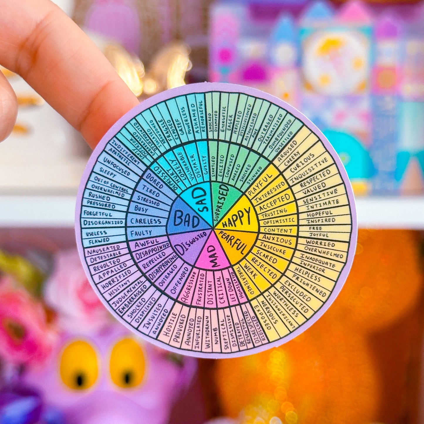 Waterproof Sticker - Feelings Wheel