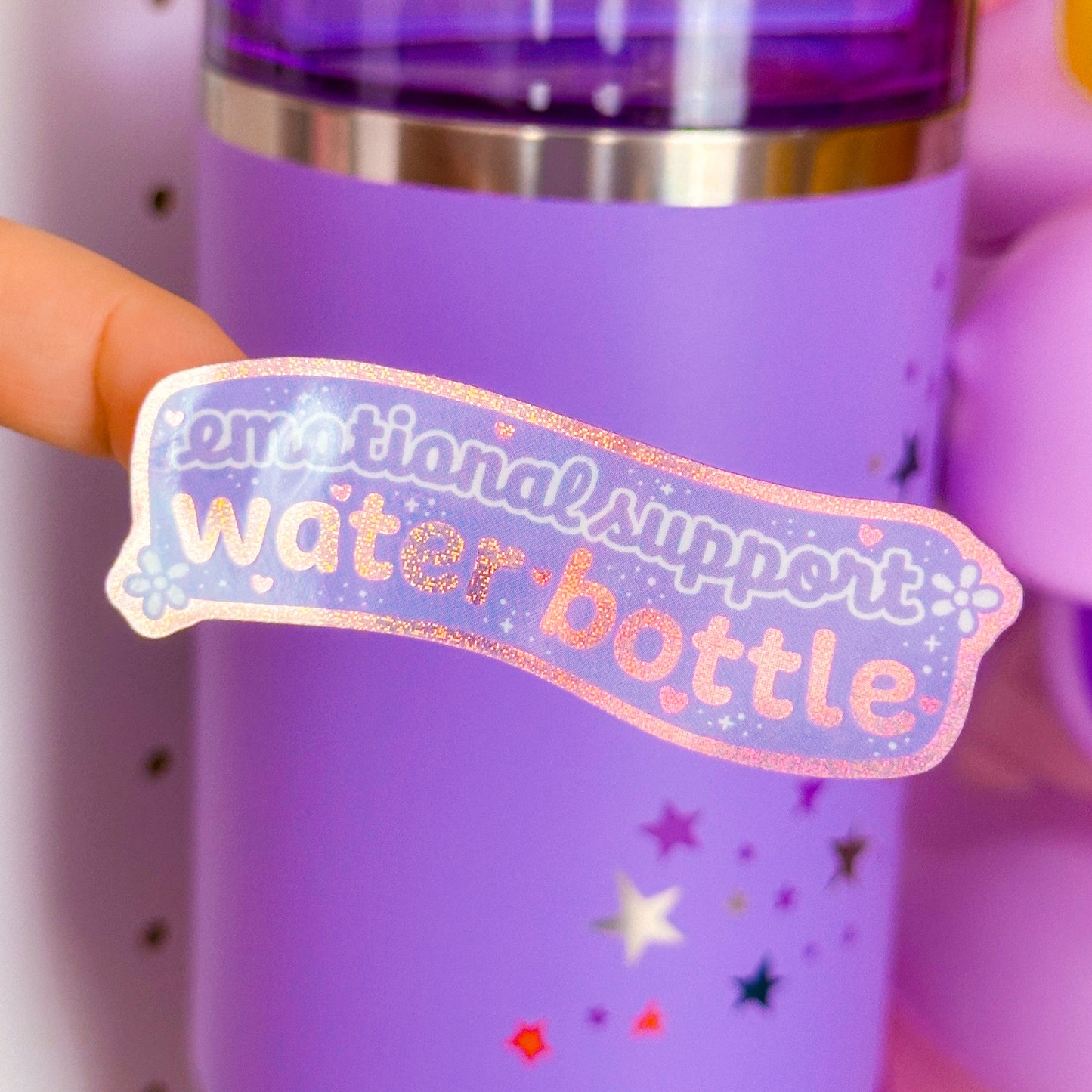 Waterproof Sticker - Emotional Support Water Bottle
