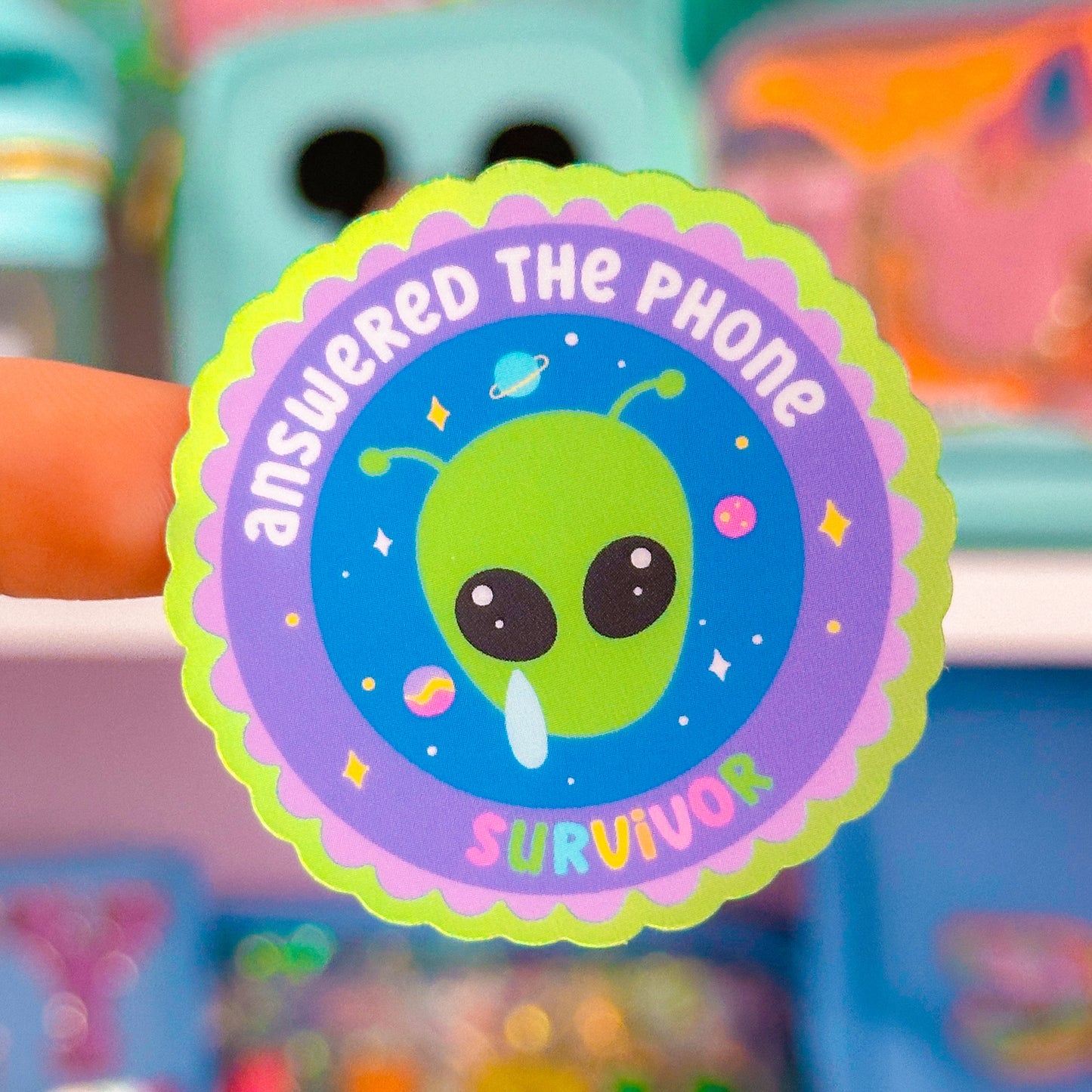 Waterproof Sticker - Survivor (Answered The Phone)