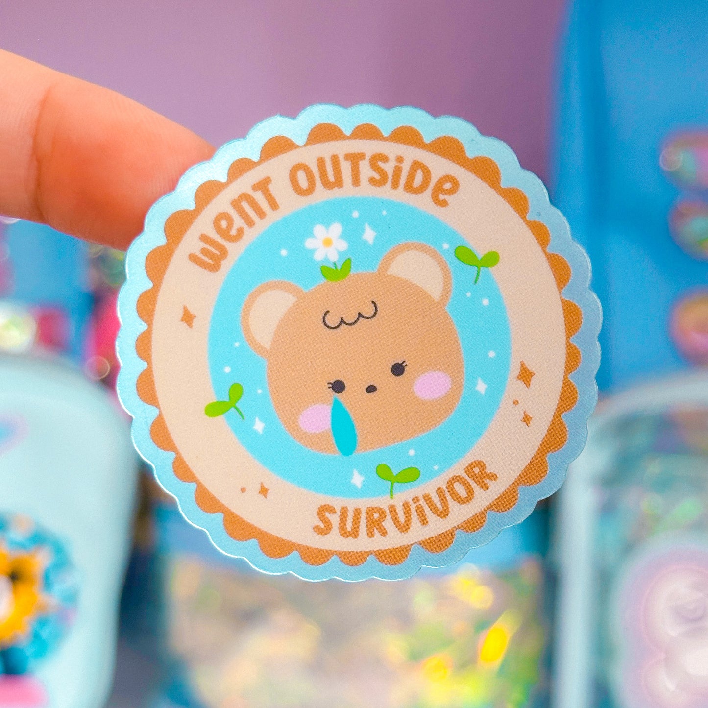 Waterproof Sticker - Survivor (Went Outside)