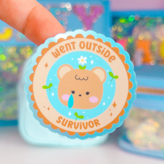 Waterproof Sticker - Survivor (Went Outside)