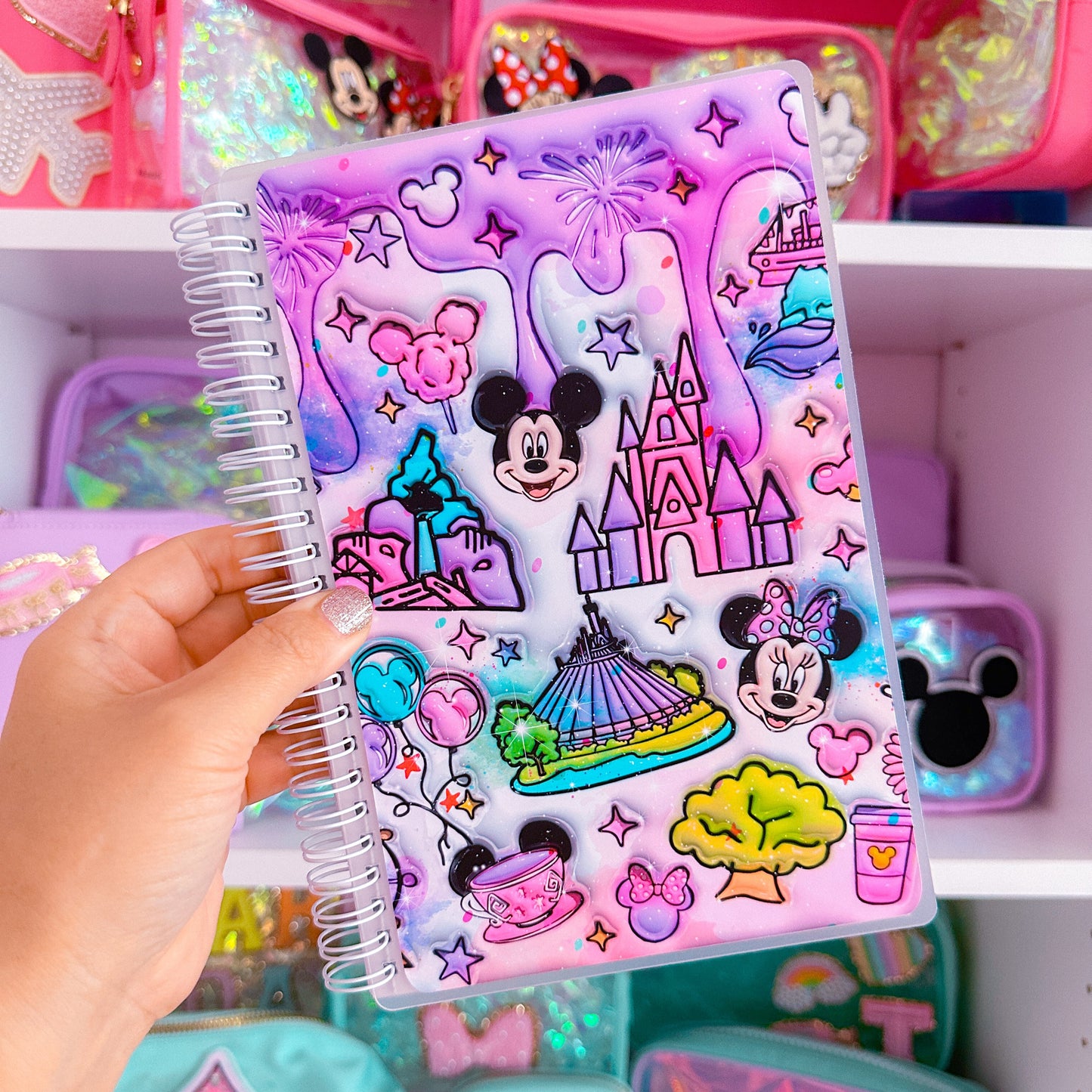 Reusable Sticker Book - A5 SIZE - 3D Purple Park Day