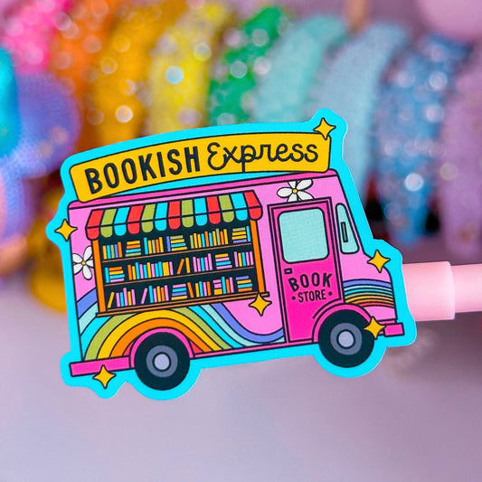 Waterproof Sticker - Book Truck