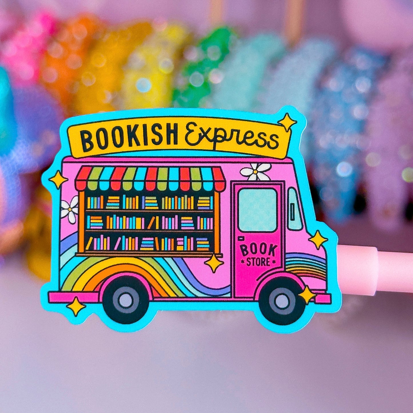 Waterproof Sticker - Book Truck