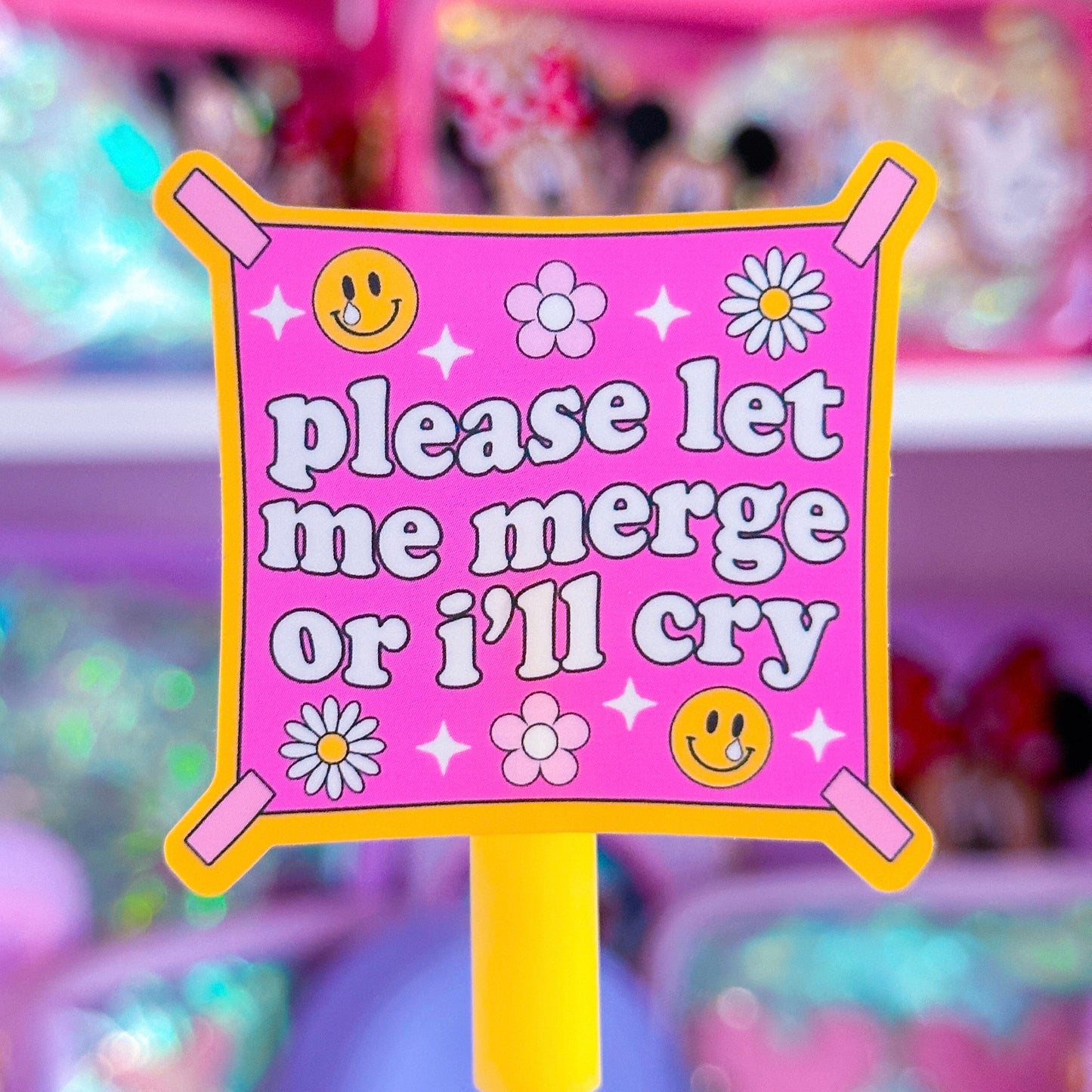 Waterproof Sticker - Let Me Merge