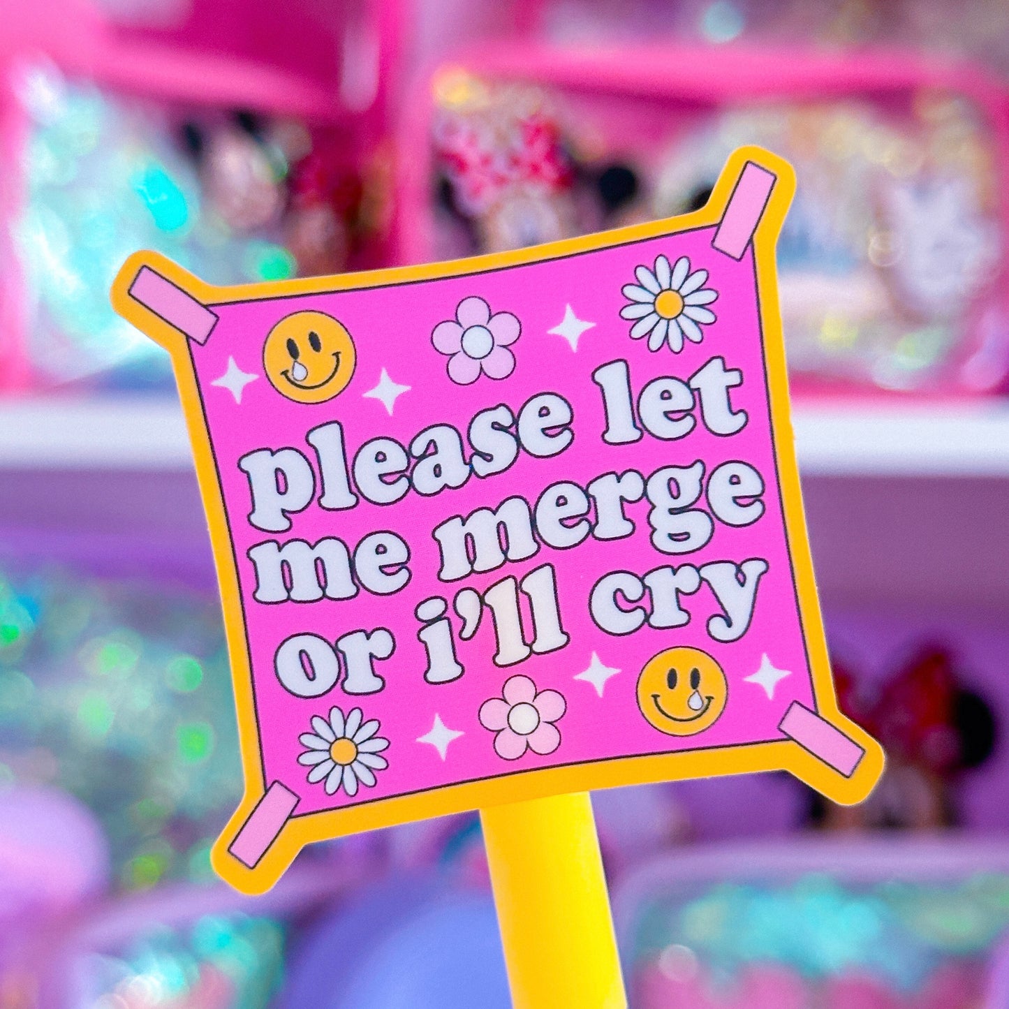 Waterproof Sticker - Let Me Merge