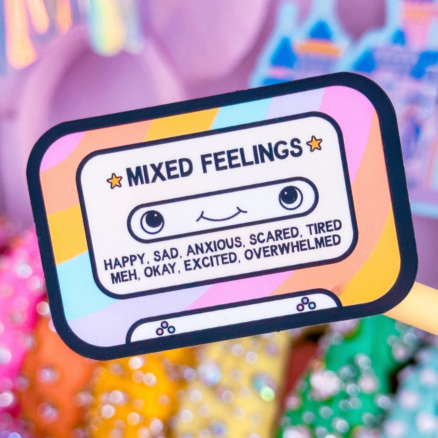 Waterproof Sticker - Mixed Feelings Mix Tape