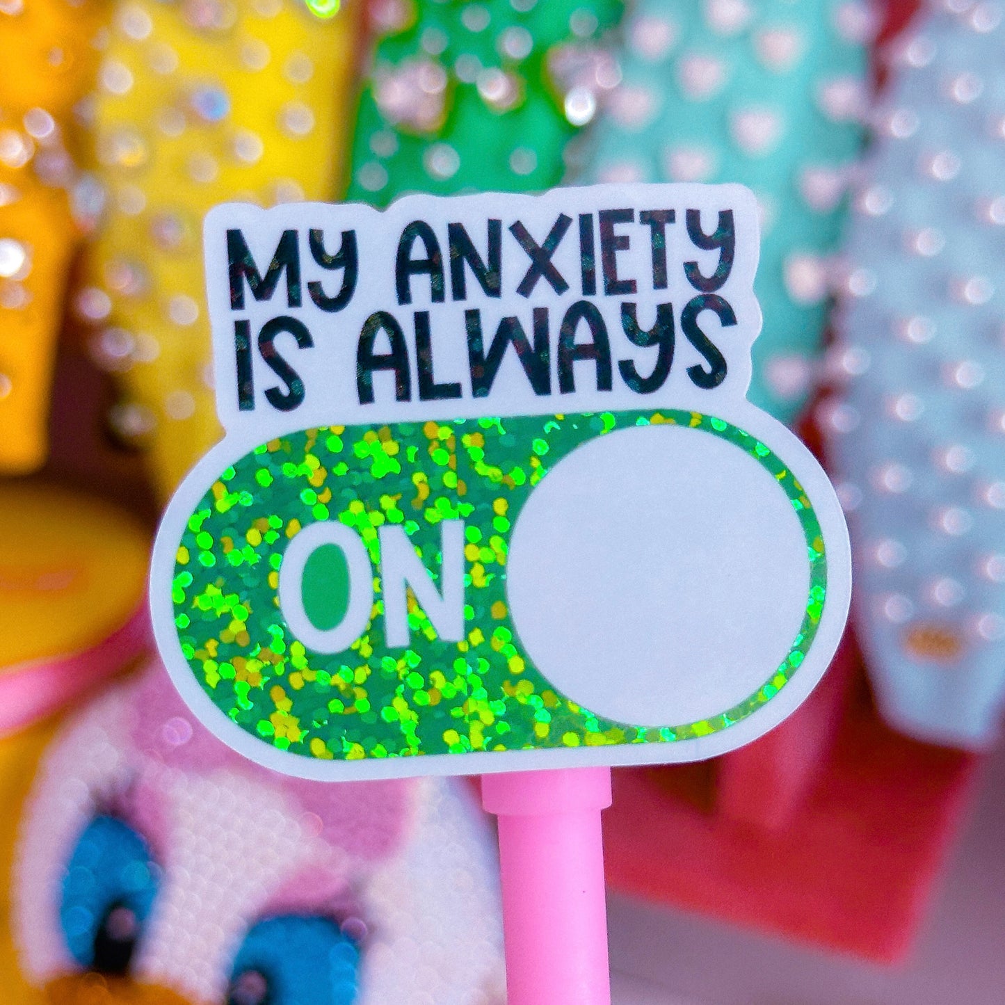Waterproof Sticker - Anxiety Button