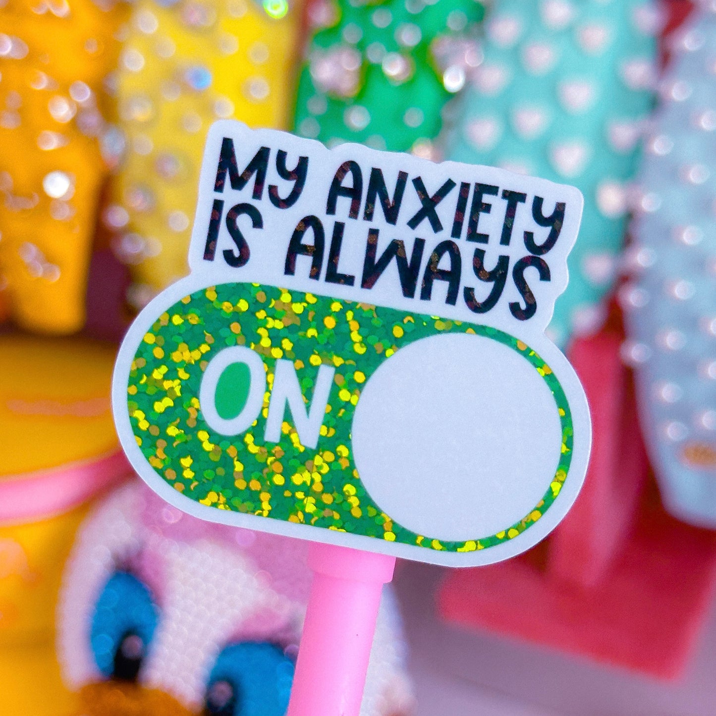 Waterproof Sticker - Anxiety Button