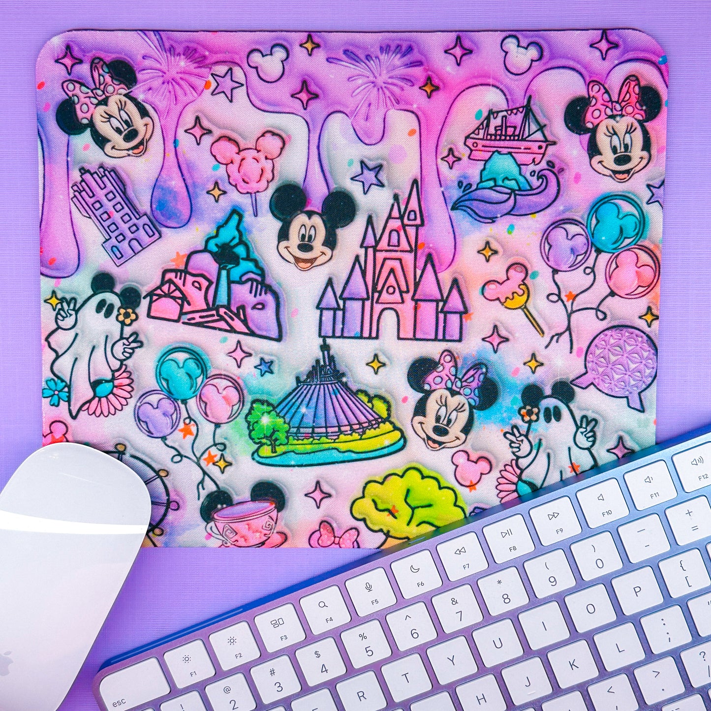Mouse Pad - 3D Purple Park Day