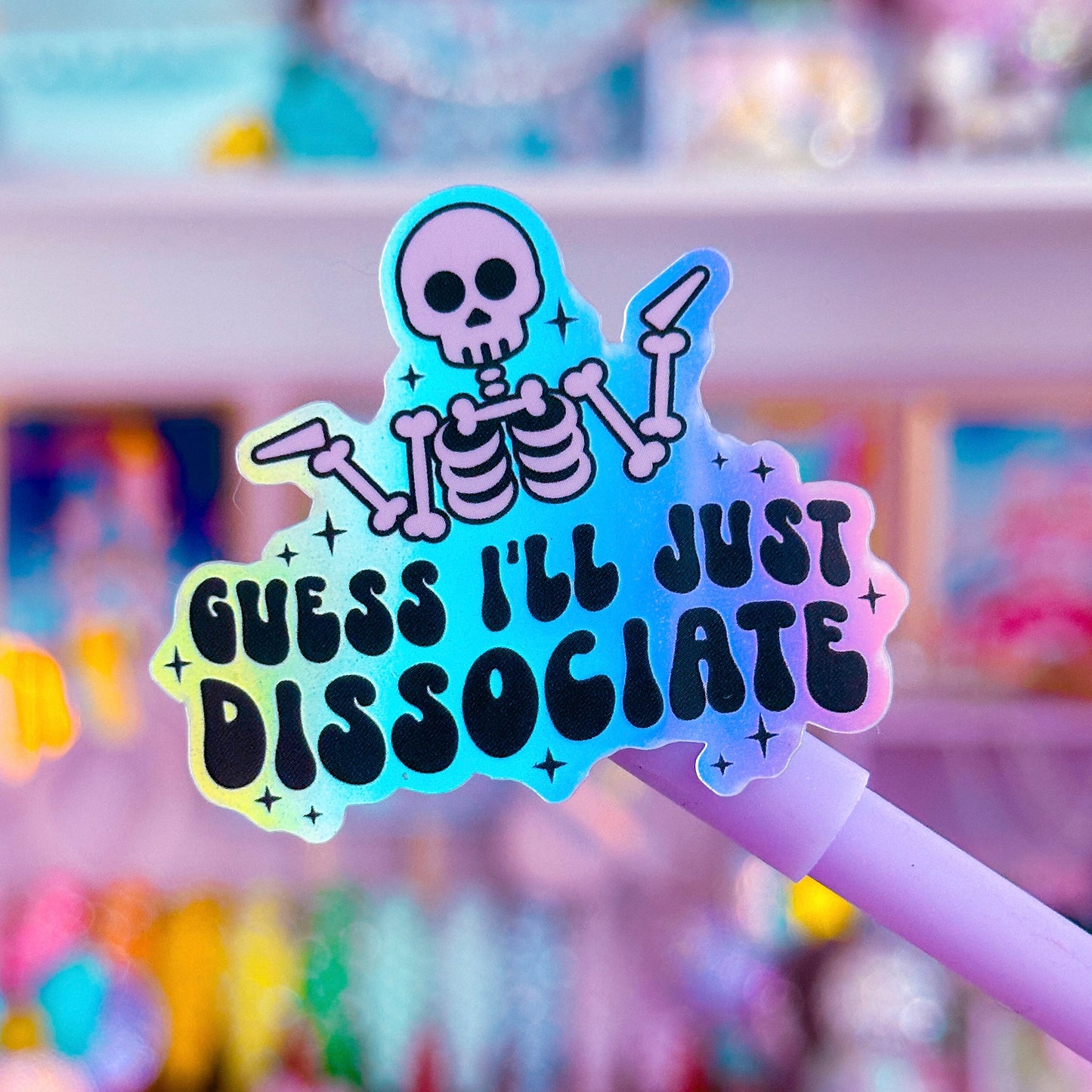 Waterproof Sticker - Dissociate Skeleton