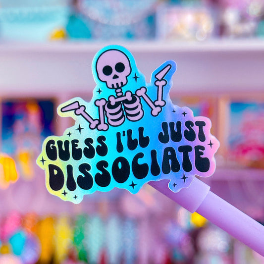 Waterproof Sticker - Dissociate Skeleton