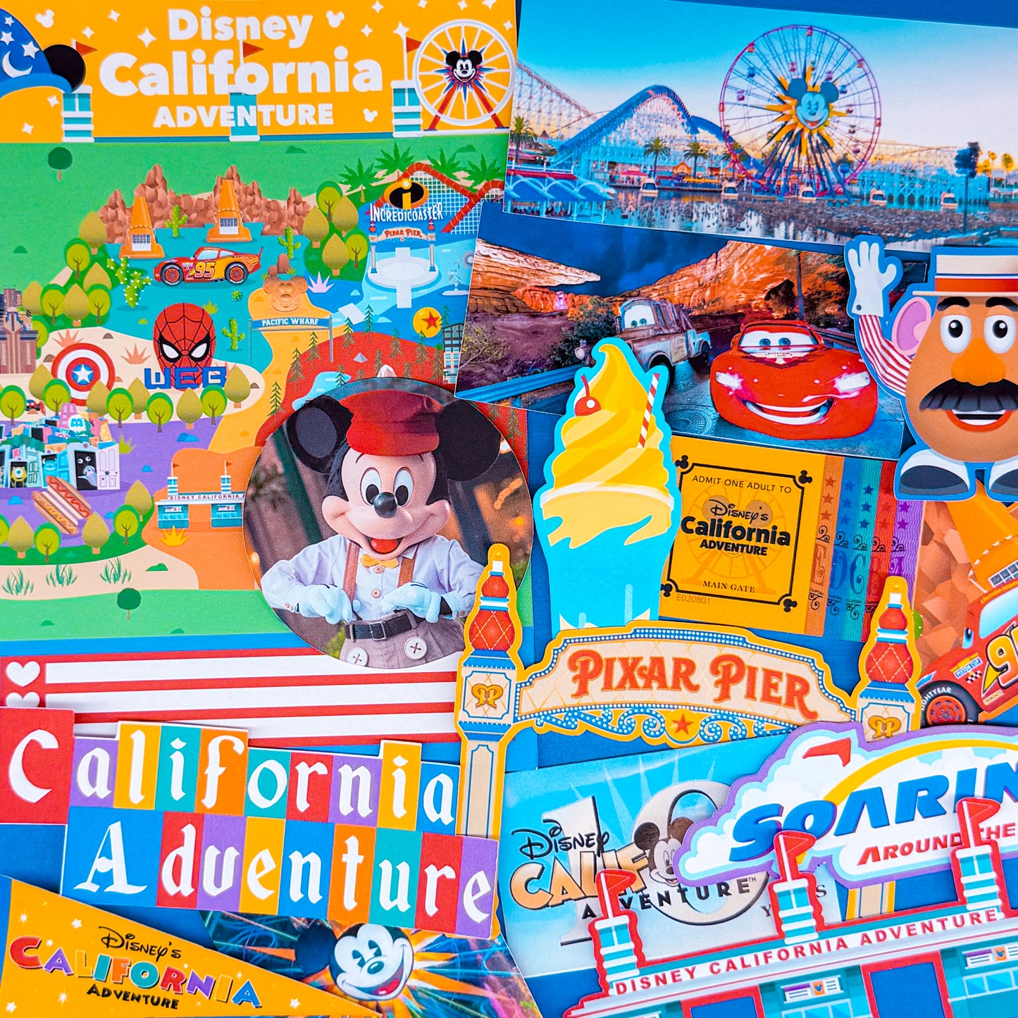 NEW! STICKER SCRAP PACK - California Adventure