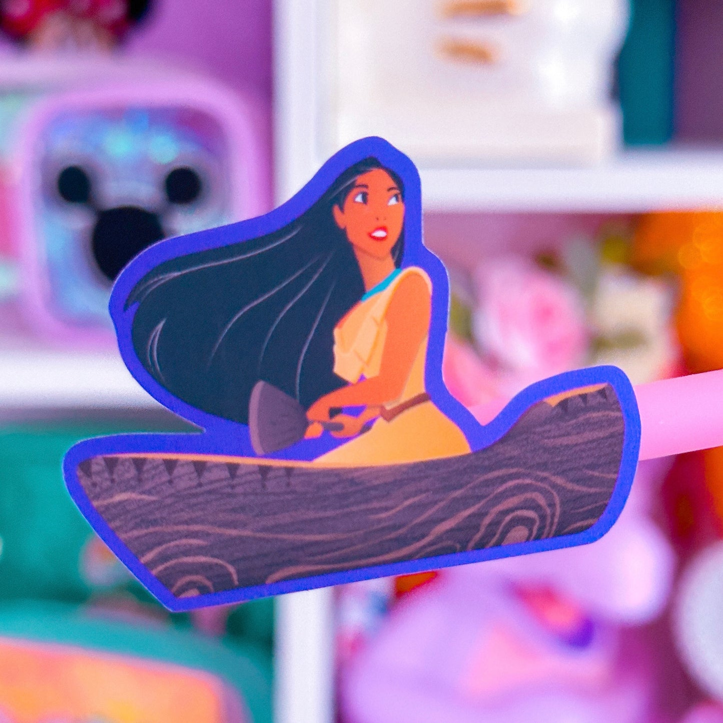 Waterproof Sticker - (Pocahontas) Canoe