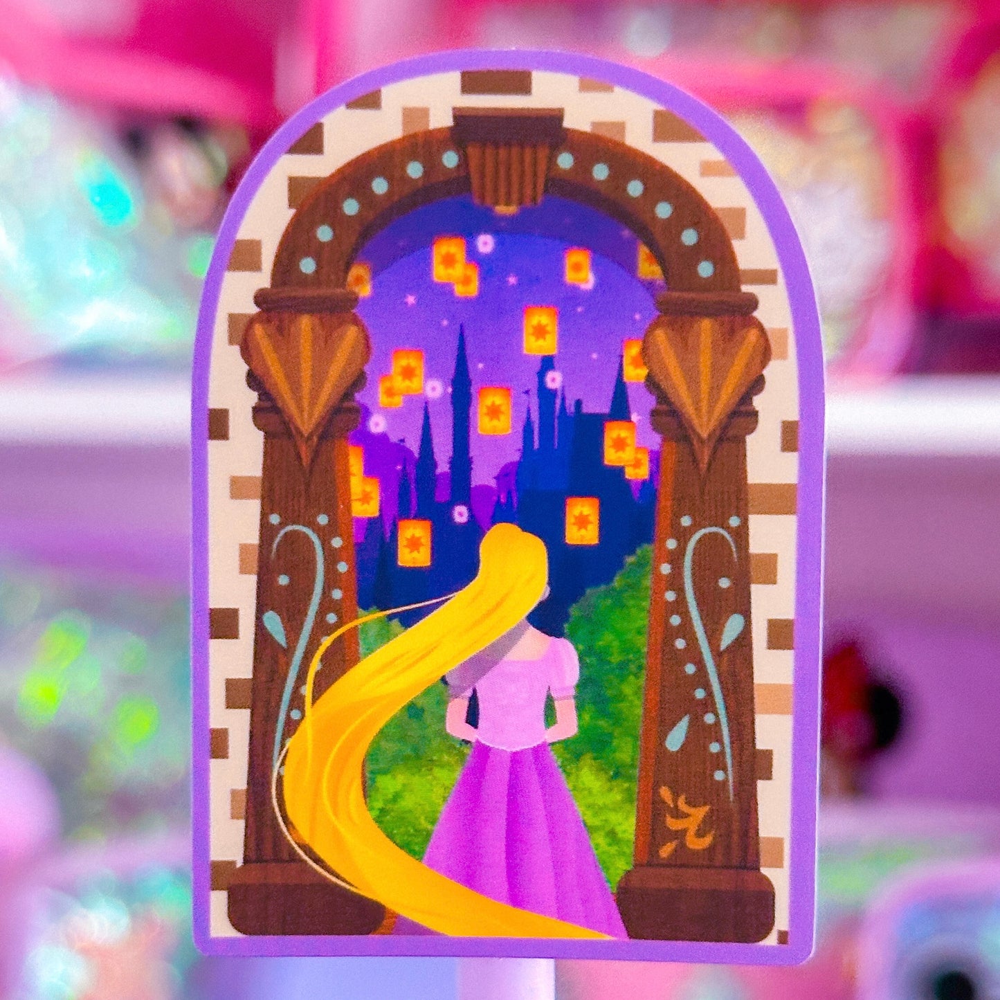 Waterproof Sticker - Castle Window (Rapunzel)