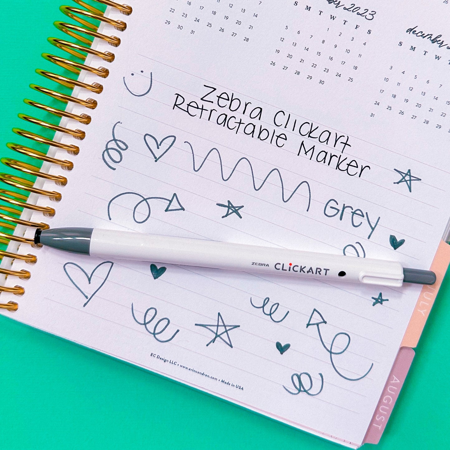 Zebra CLICKART Markers - Grey