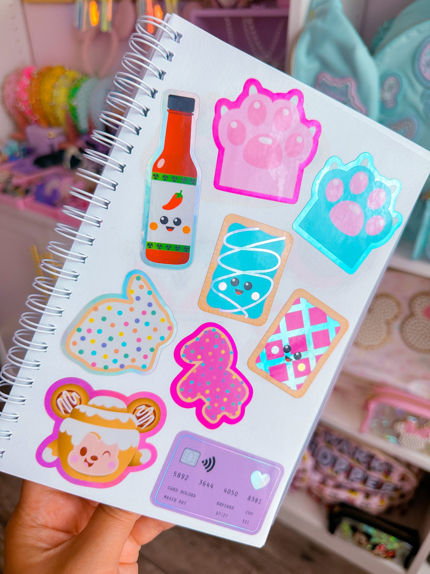 Glitter Waterproof Sticker - Toaster Tarts