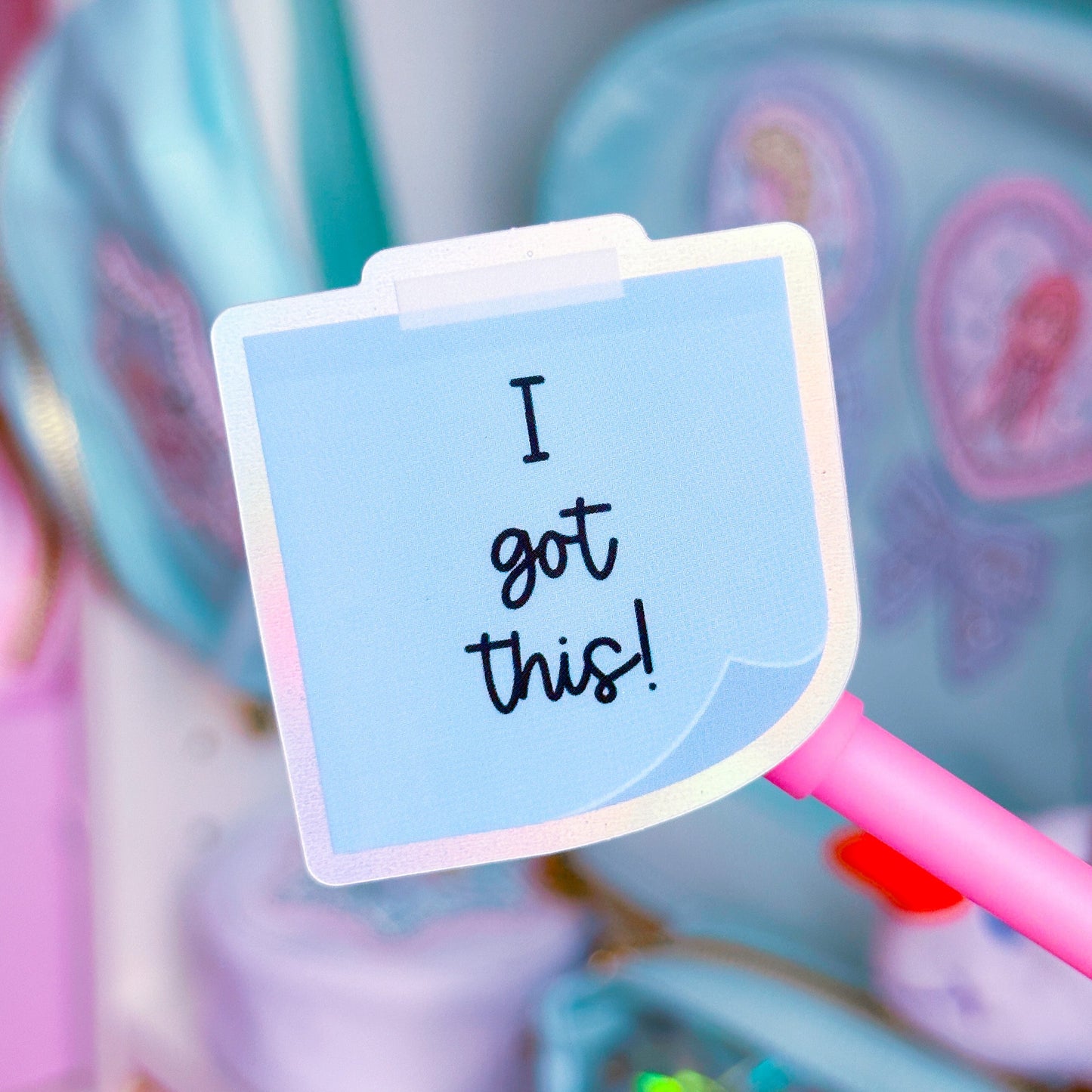 Waterproof Sticker - Sticky Note Blue