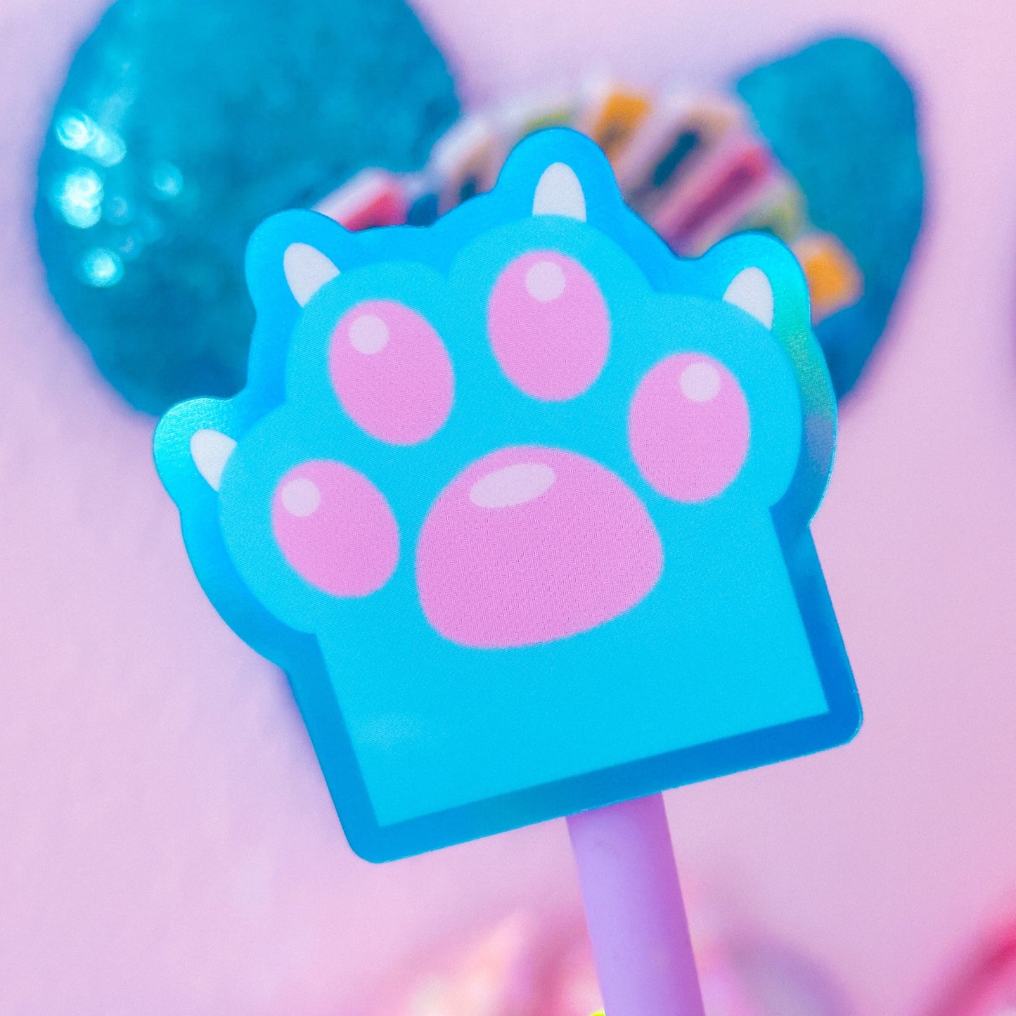 Waterproof Sticker - Rainbow Kitty Paw