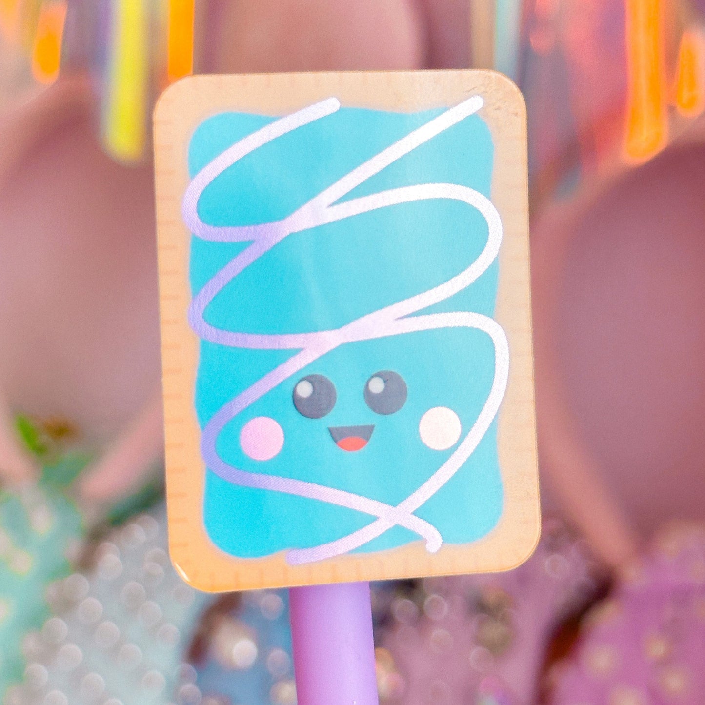 Glitter Waterproof Sticker - Toaster Tarts