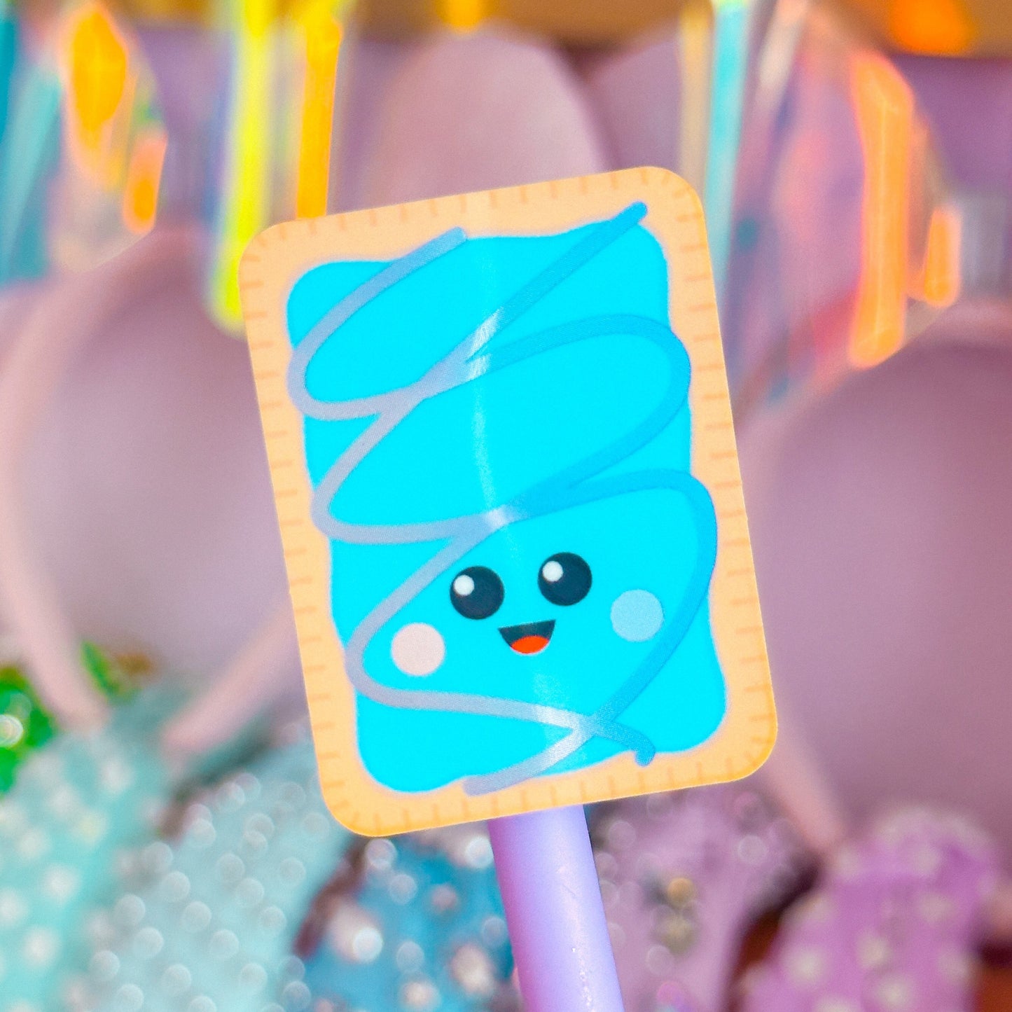 Glitter Waterproof Sticker - Toaster Tarts