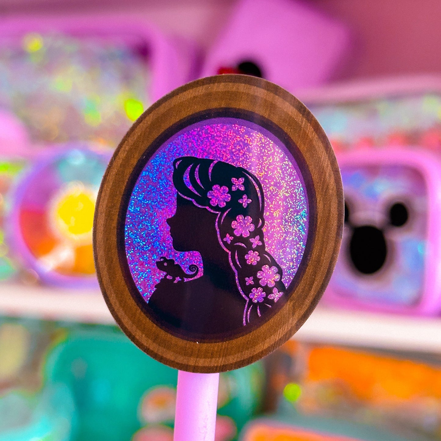 Waterproof Sticker - (Rapunzel) Princess Profile