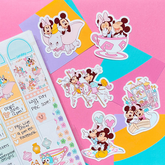 *PBC Exclusive 4/28* - Mouse Magic Day Paper Sticker Bundle (5 Stickers)