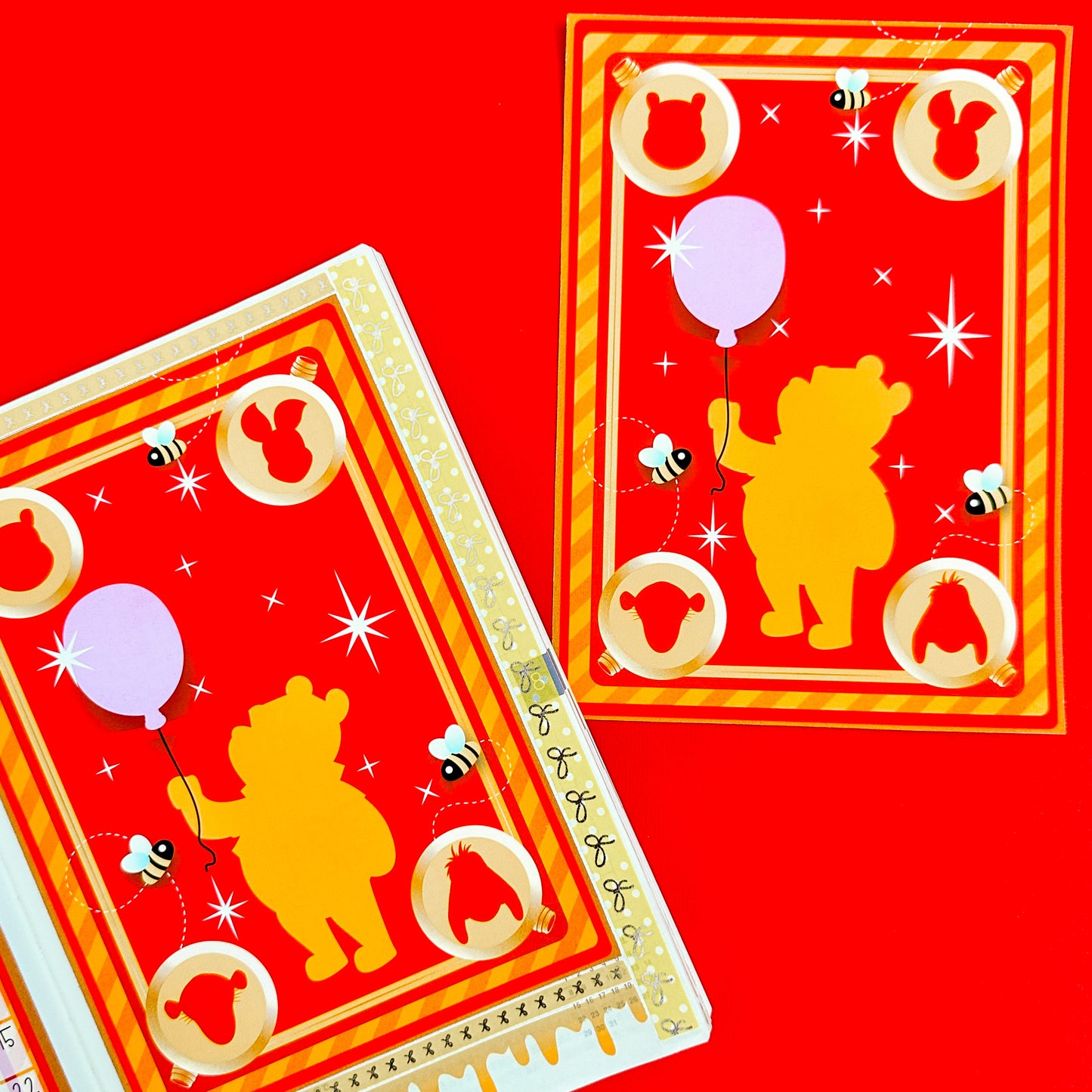 5x7 Full Page Sticker - 2025 (February) Calendar & Storybook Cover (Pooh)