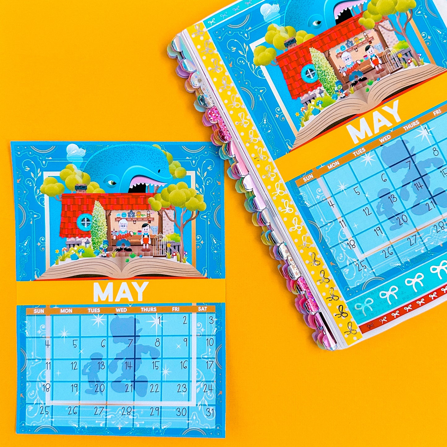 5x7 Full Page Sticker - 2025 (May) Calendar & Storybook Cover (Pinocchio)