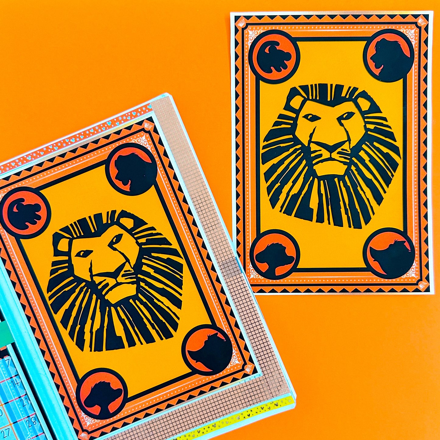 5x7 Full Page Sticker - 2025 (June) Calendar & Storybook Cover (Lion King)