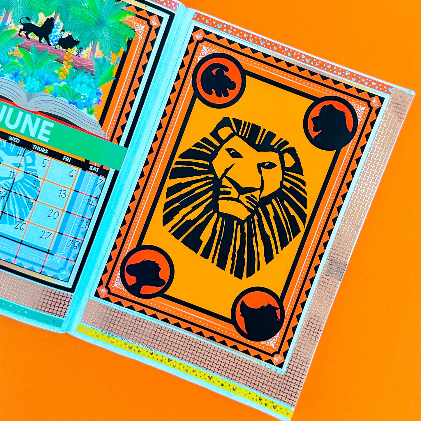 5x7 Full Page Sticker - 2025 (June) Calendar & Storybook Cover (Lion King)