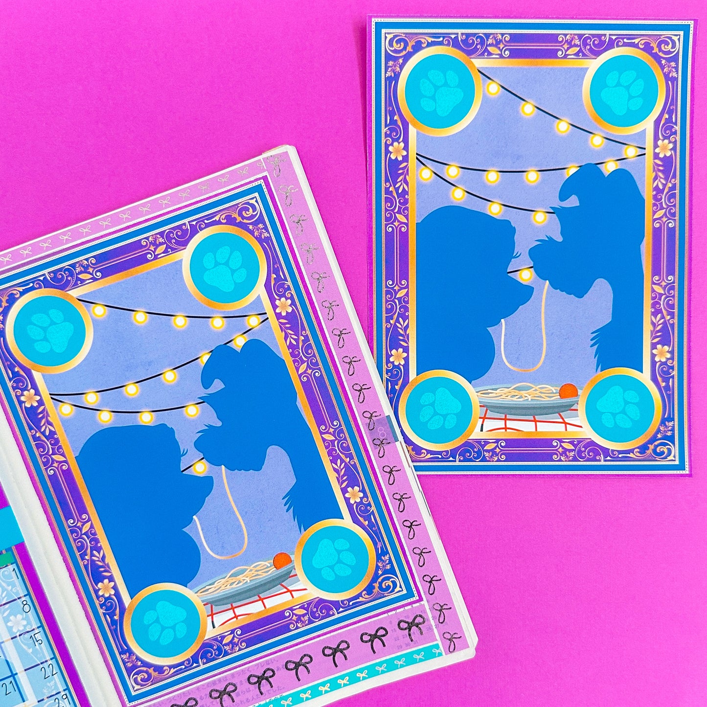 5x7 Full Page Sticker - 2025 (November) Calendar & Storybook Cover (Lady & Tramp)